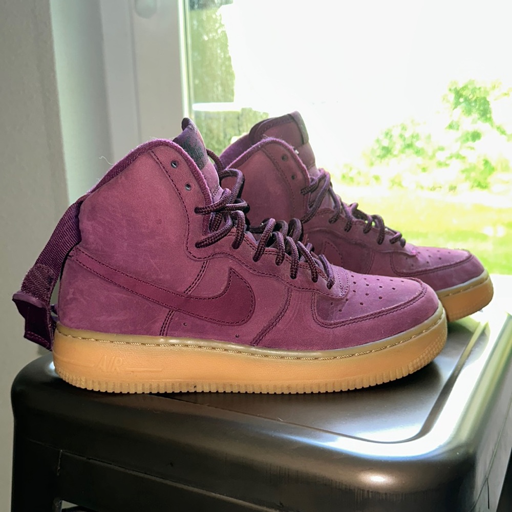 Nike bordeaux Air Force ones